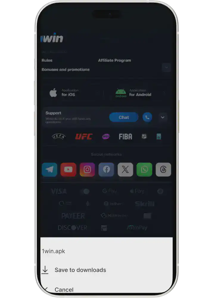 1win app for Android Pakistan
