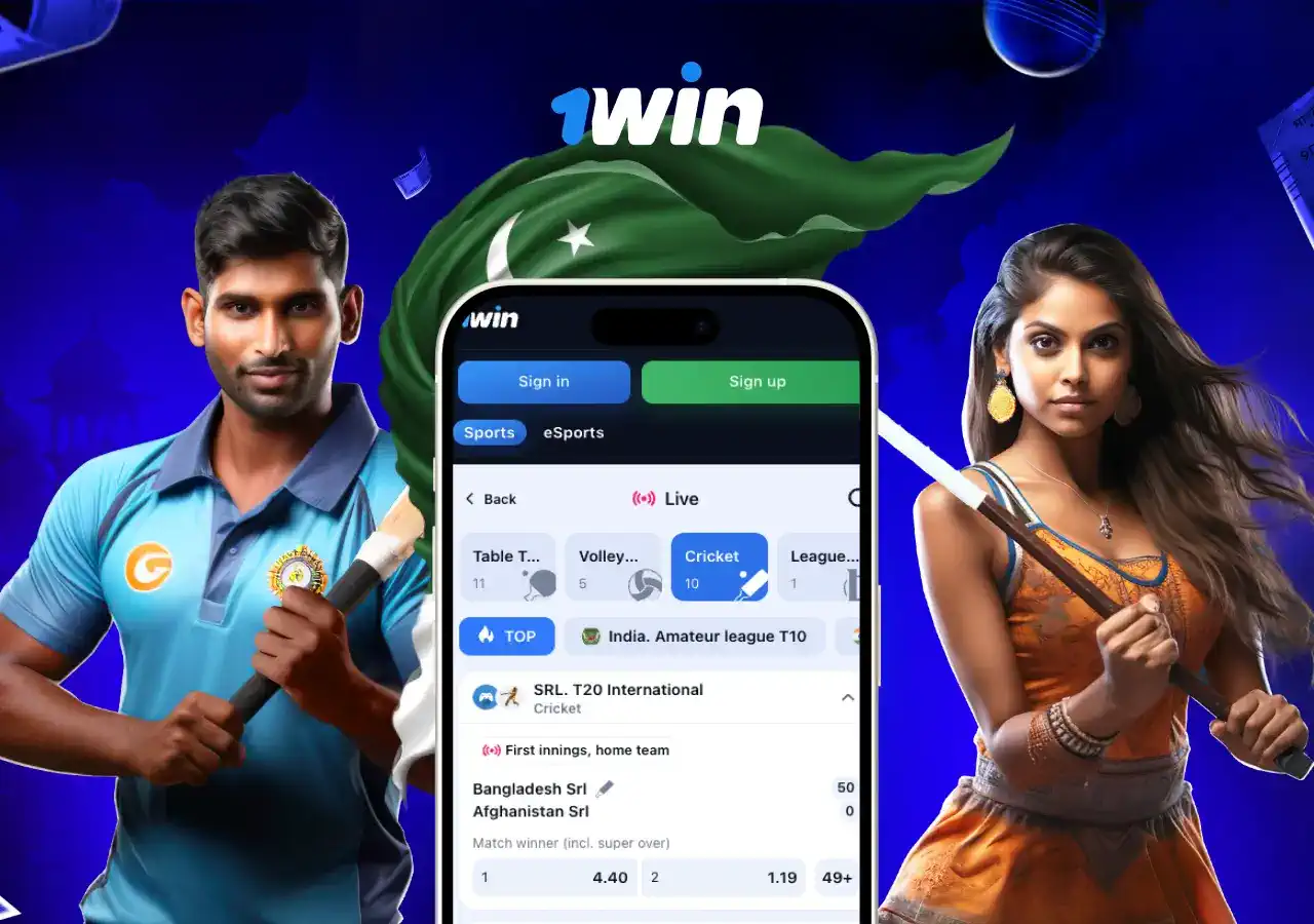 1win cricket bets Pakistan