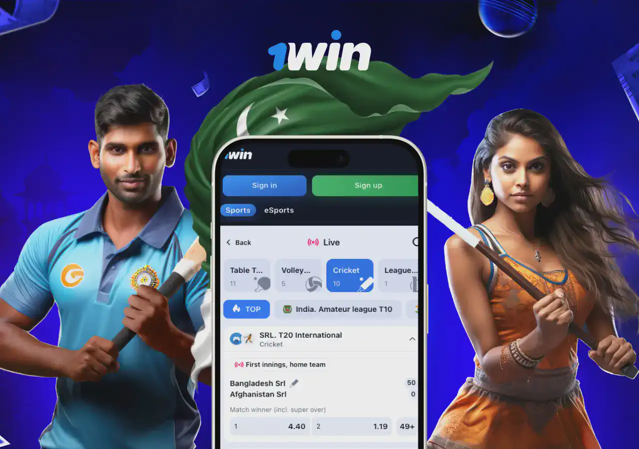 1win cricket bets Pakistan