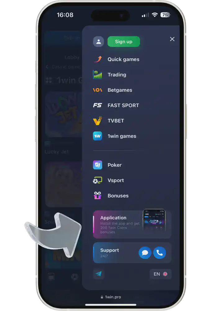 1win cricket app Pakistan