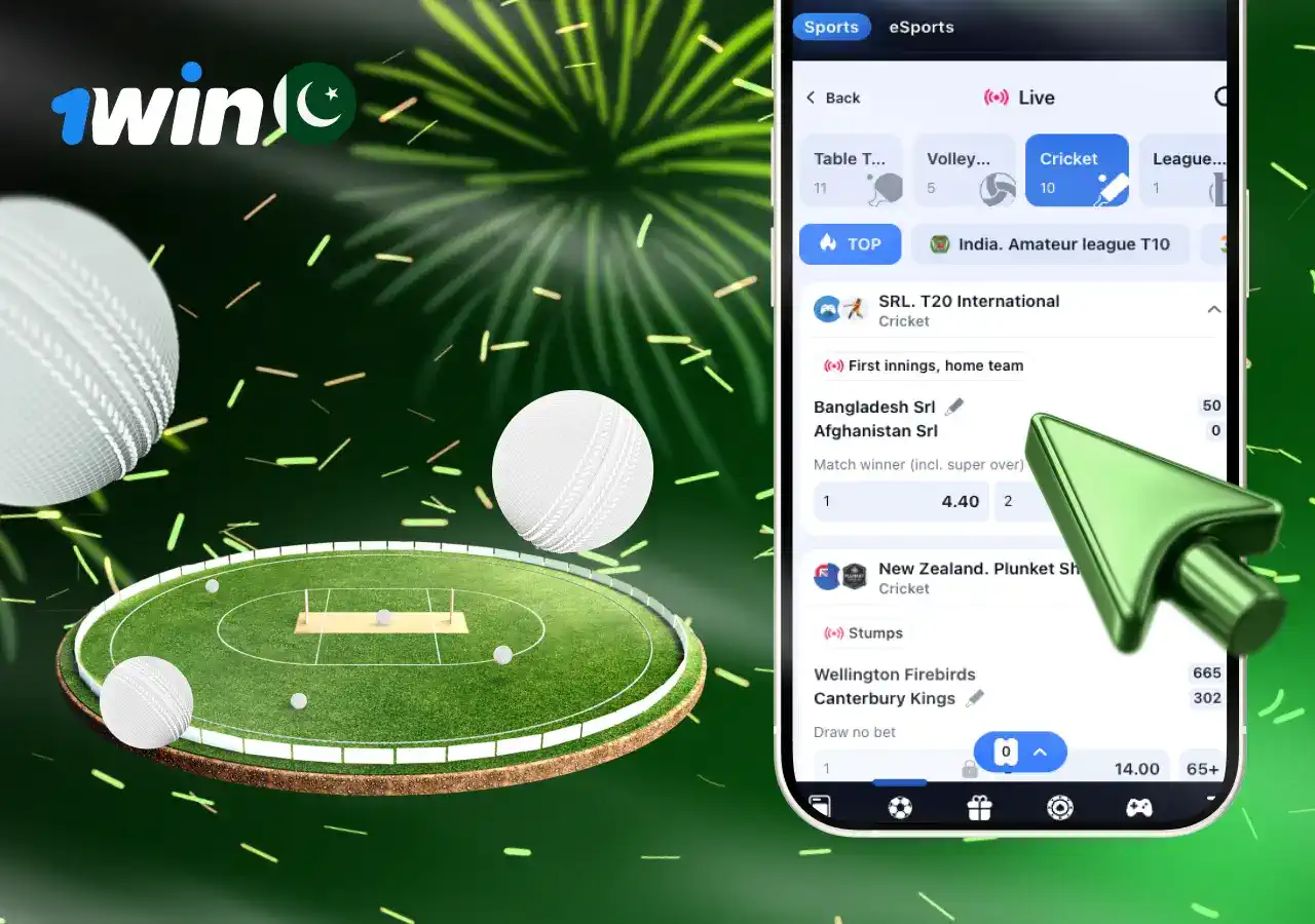 1win cricket bonus Pakistan