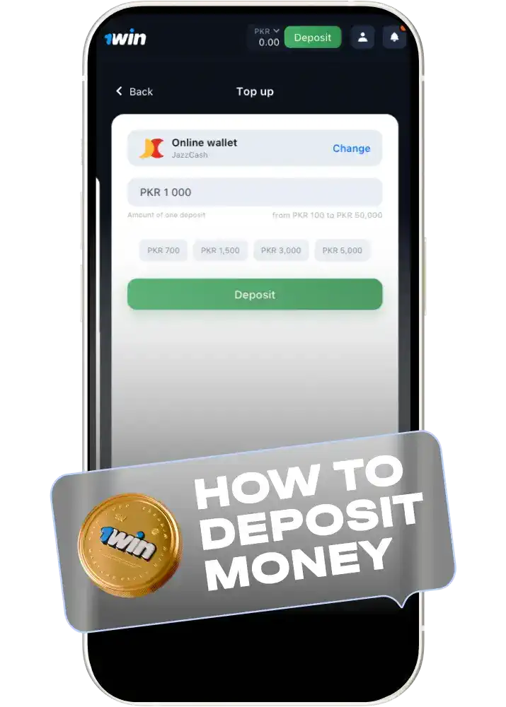 1win deposits Pakistan