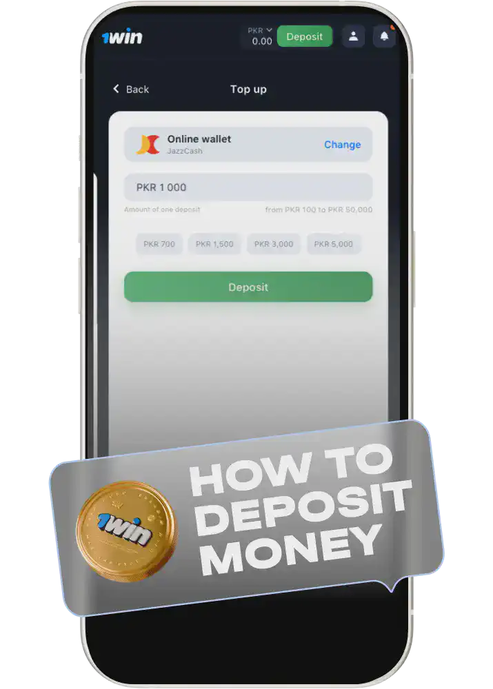 1win deposits Pakistan