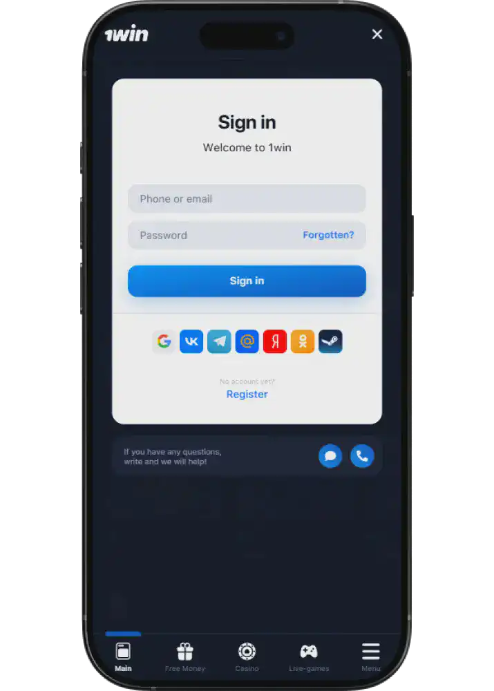1win login Pakistan
