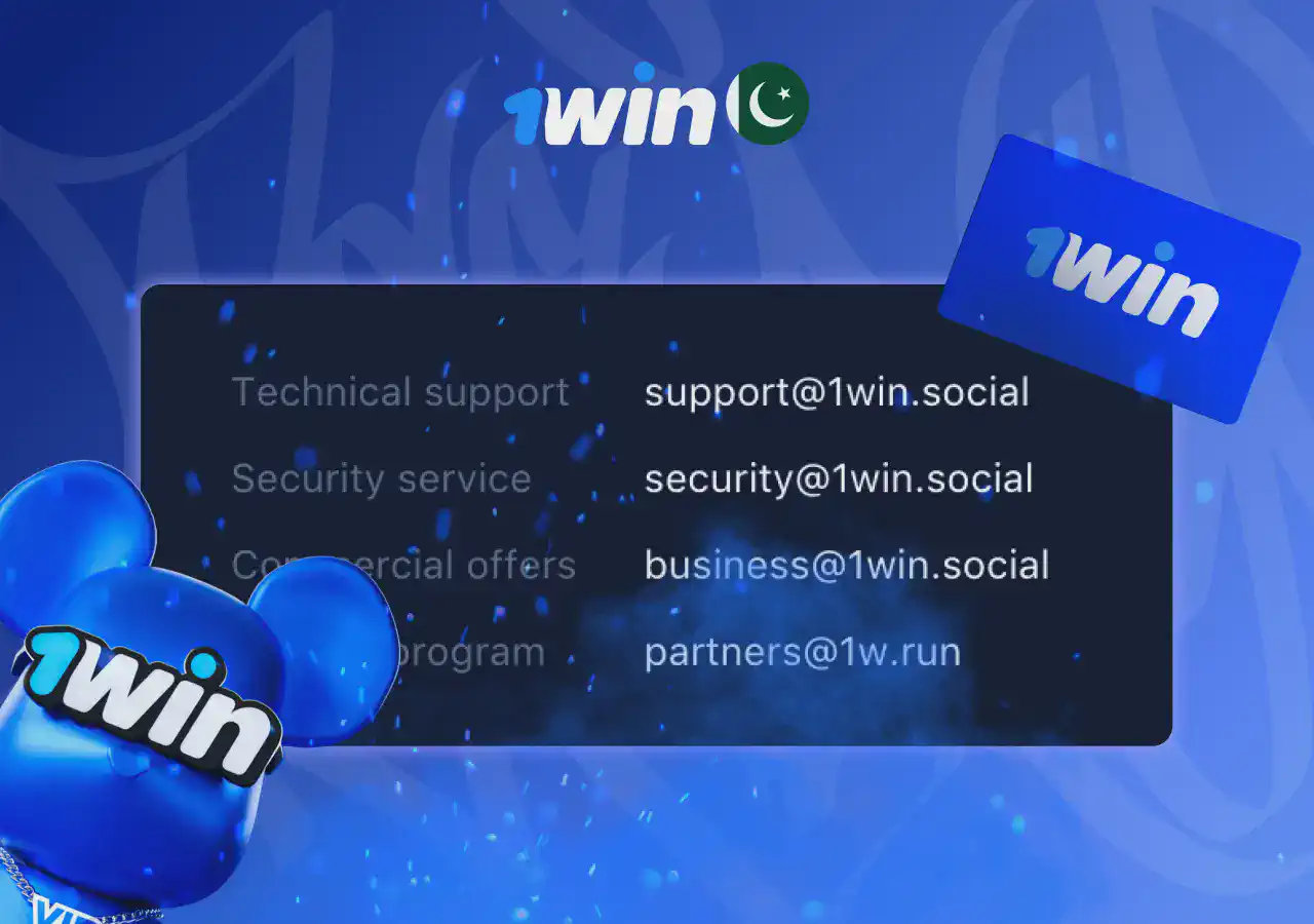1win email support Pakistan
