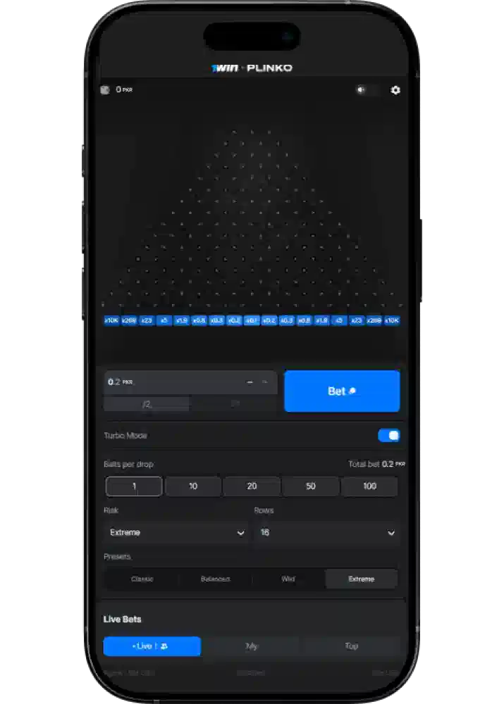 1win Plinko demo version