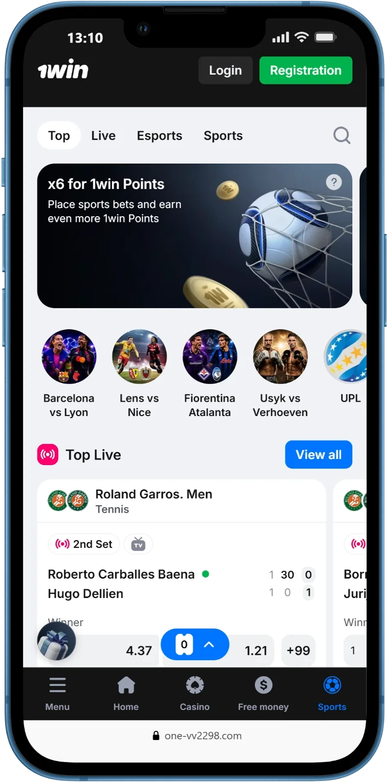 1win mobile app screenshot 7