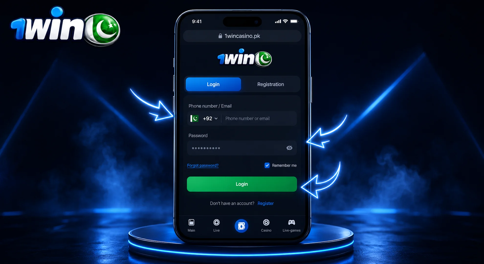 access your account 1win