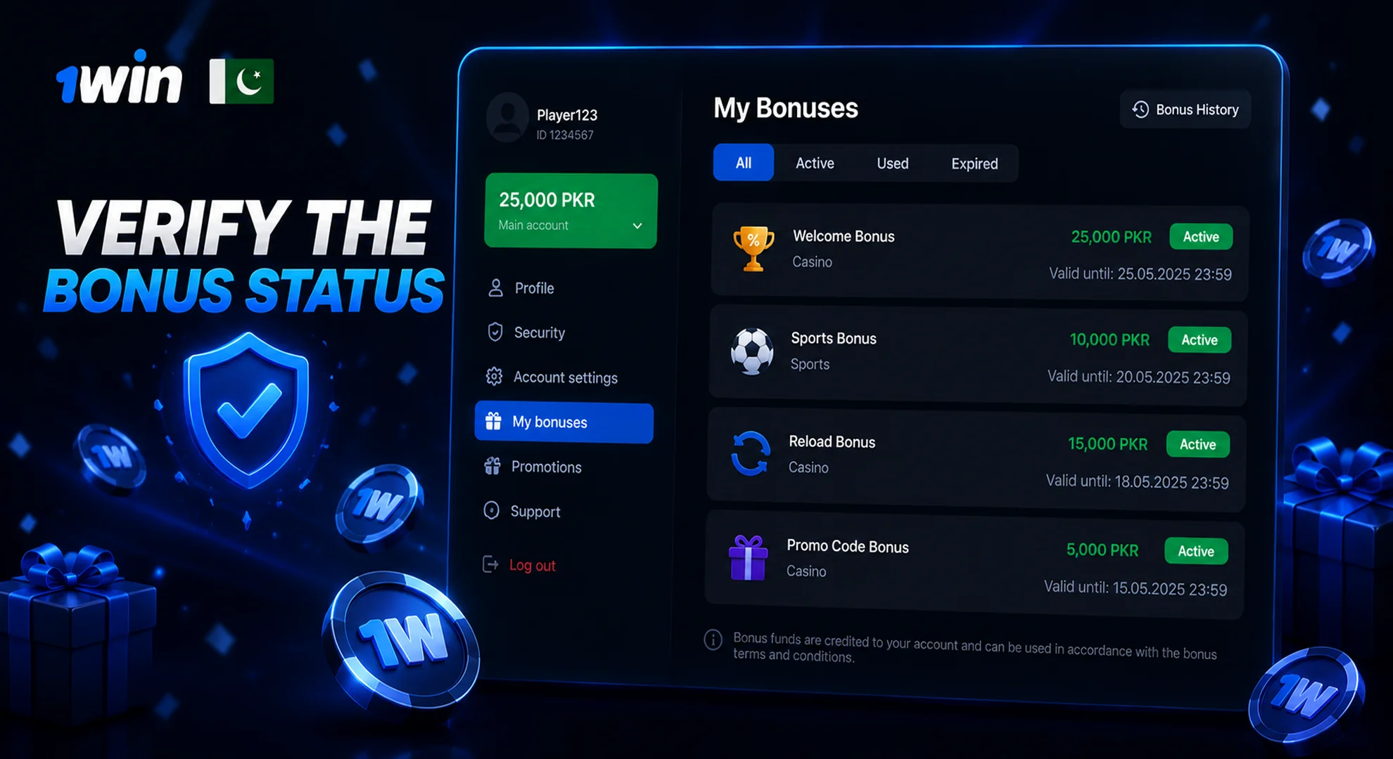 verify the bonus status